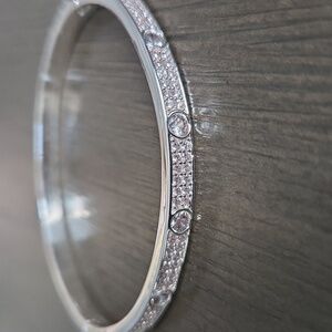 Danecraft Silver Plate Cubic Zirconia Bracelet In Lighted Box.